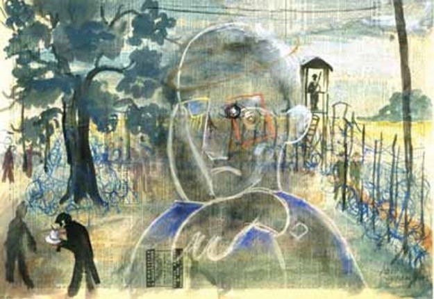 A Mad, Mad World (Huyton Internment Camp, near Liverpool), Hugo Dachinger, 1940. Walker Art Gallery.