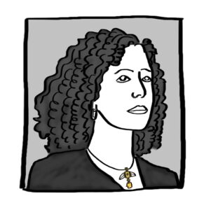 Carol Isaacs cartoon self-portrait